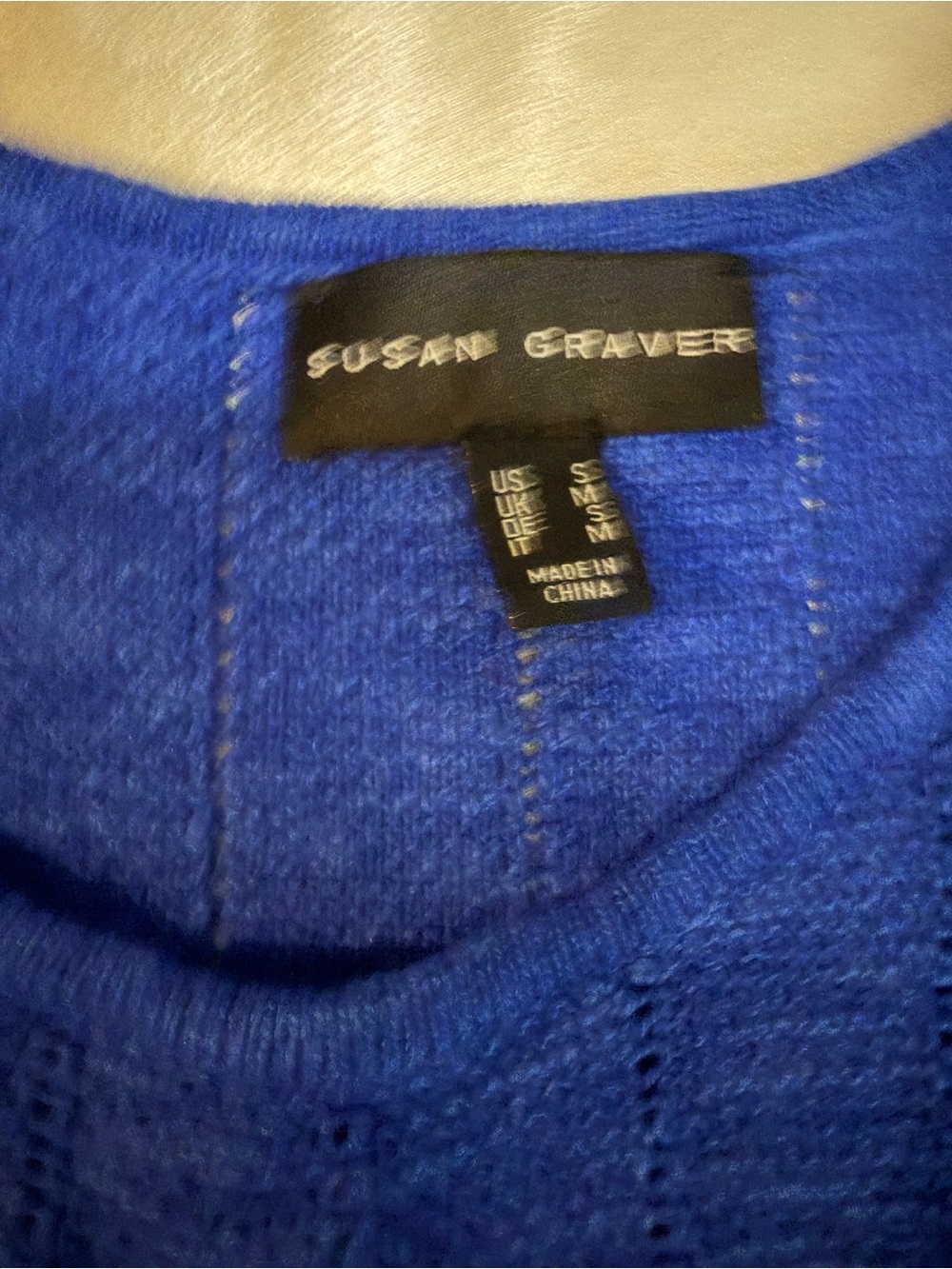 Susan Graver Pointelle Knit Sleeveless Sweater Tank Top Small Cotton Blend - Picture 7 of 11